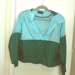 Cropped multicolor windbreaker