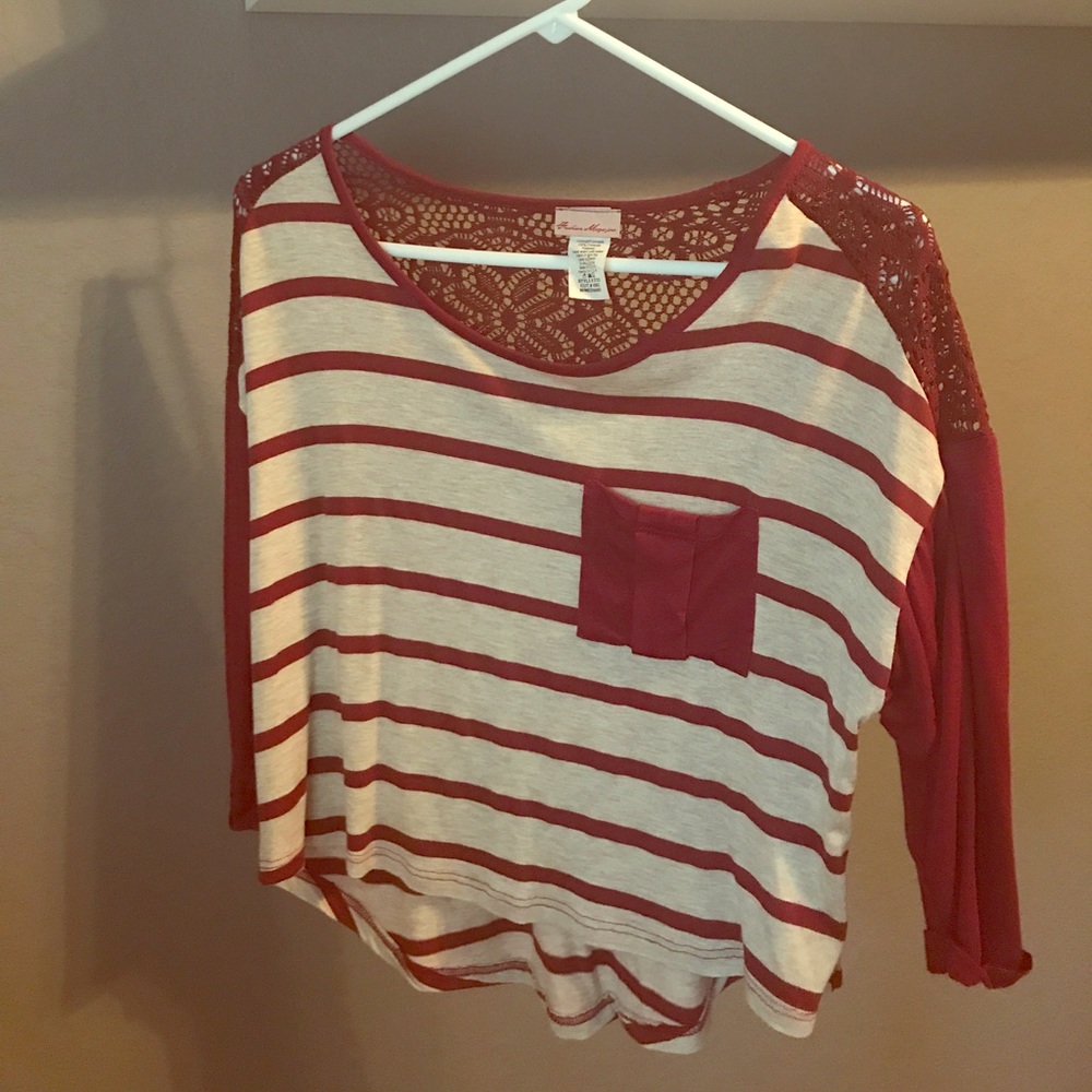 Soft Striped Crop Top