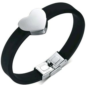 Adjustable Silicone Heart Bracelet