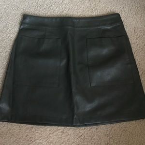 Pleather olive green skirt brand new with tags!!