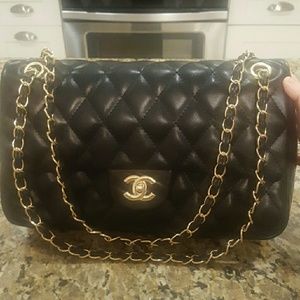 Quilted Chanel Chain Jumbo Lambskin