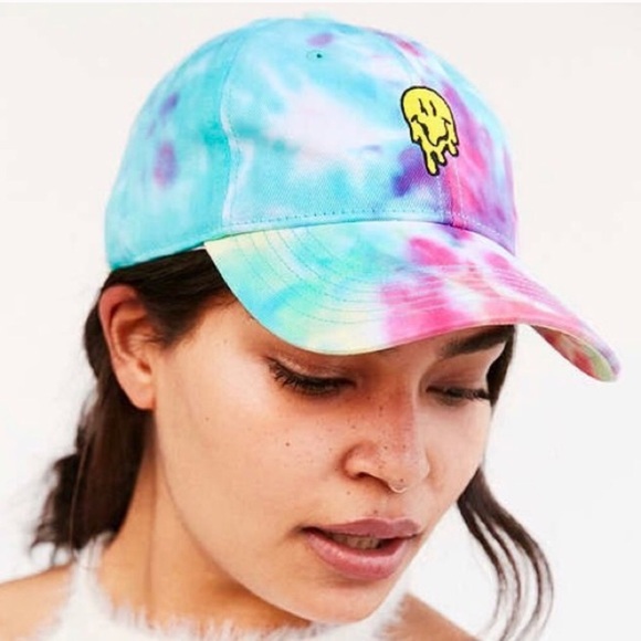 Urban Outfitters Accessories - NWT UO Melting Smiley Face Tie Dye Hat