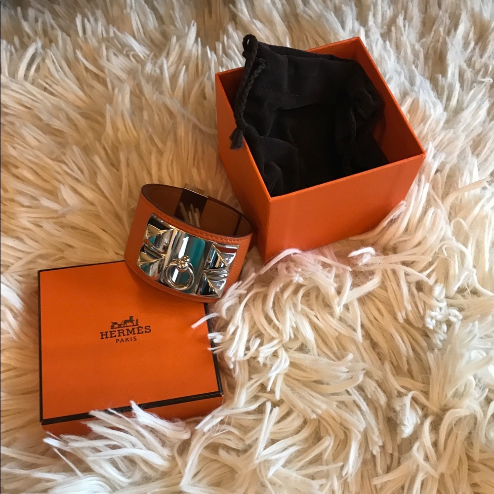 Hermès Collier De Chien Orange Leather