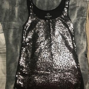 Old navy ez medium silver sequin tank