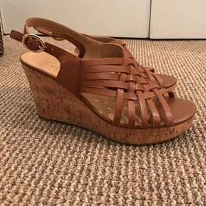 Franco sarto caramel wedges
