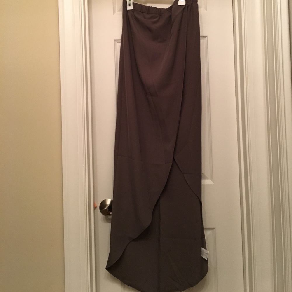 Strapless high low dress