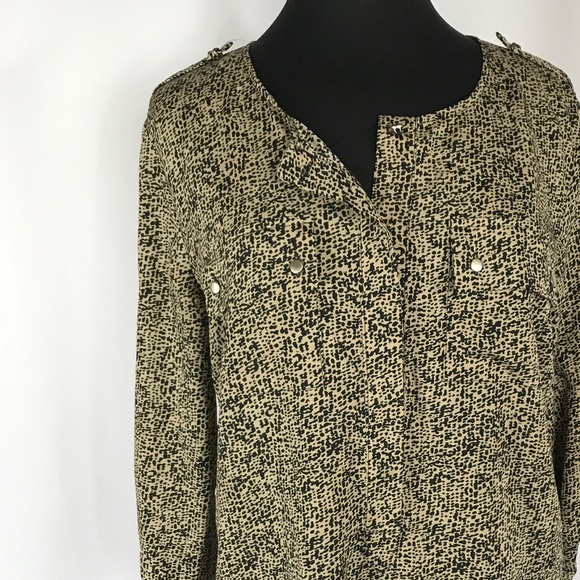 Collarless button down shirt by Inspyre Sz 12 - Picture 1 of 7