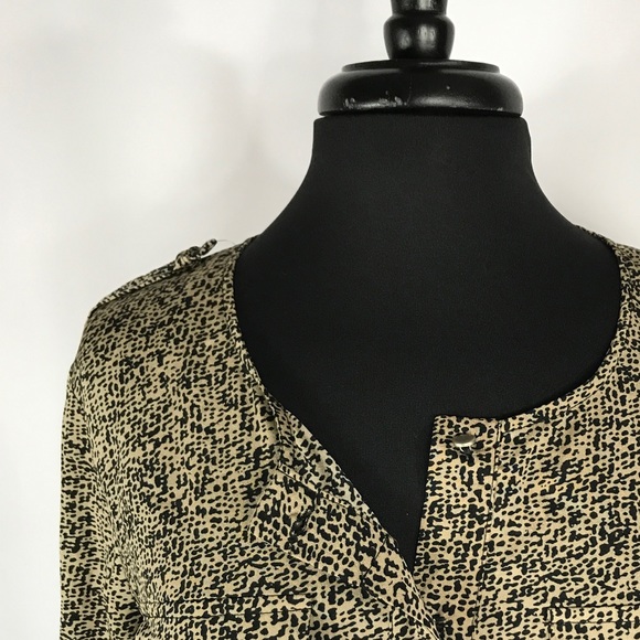 Collarless button down shirt by Inspyre Sz 12 - Picture 2 of 7