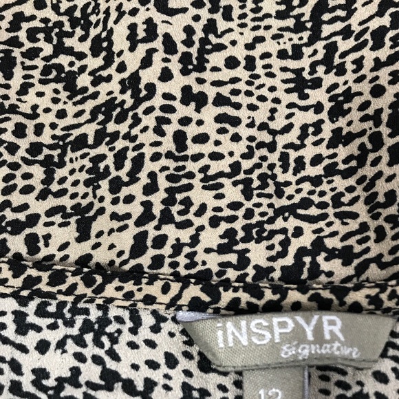 Collarless button down shirt by Inspyre Sz 12 - Picture 6 of 7