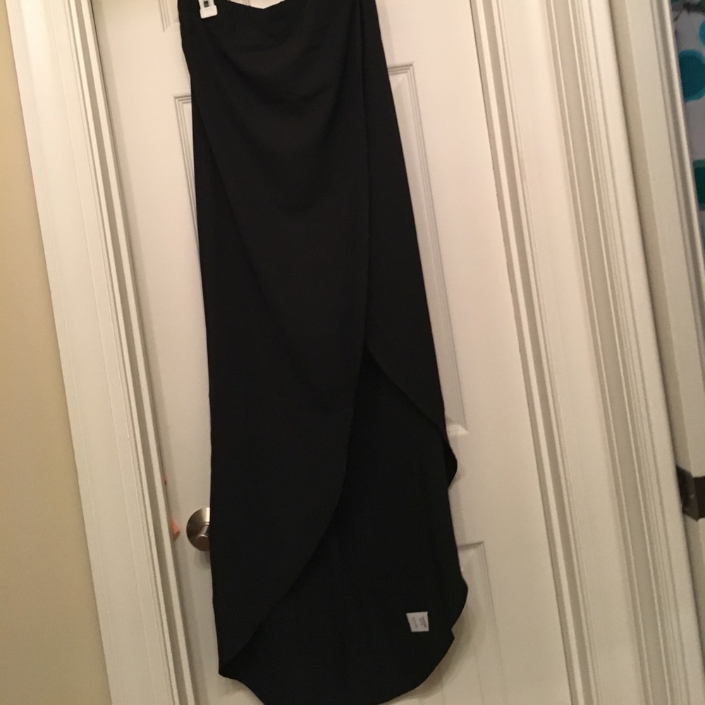 High low dress strapless