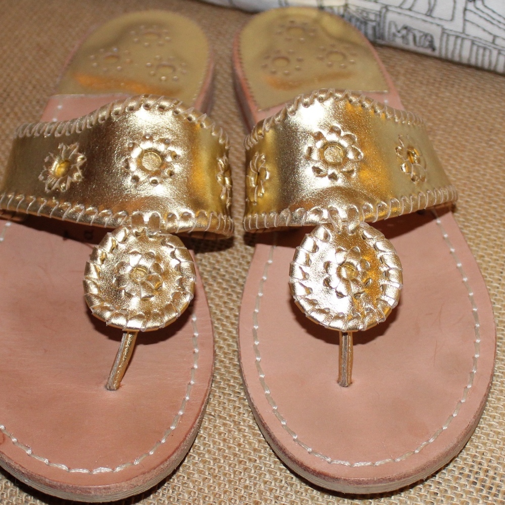 Jack Rogers Gold Hampton Sandal