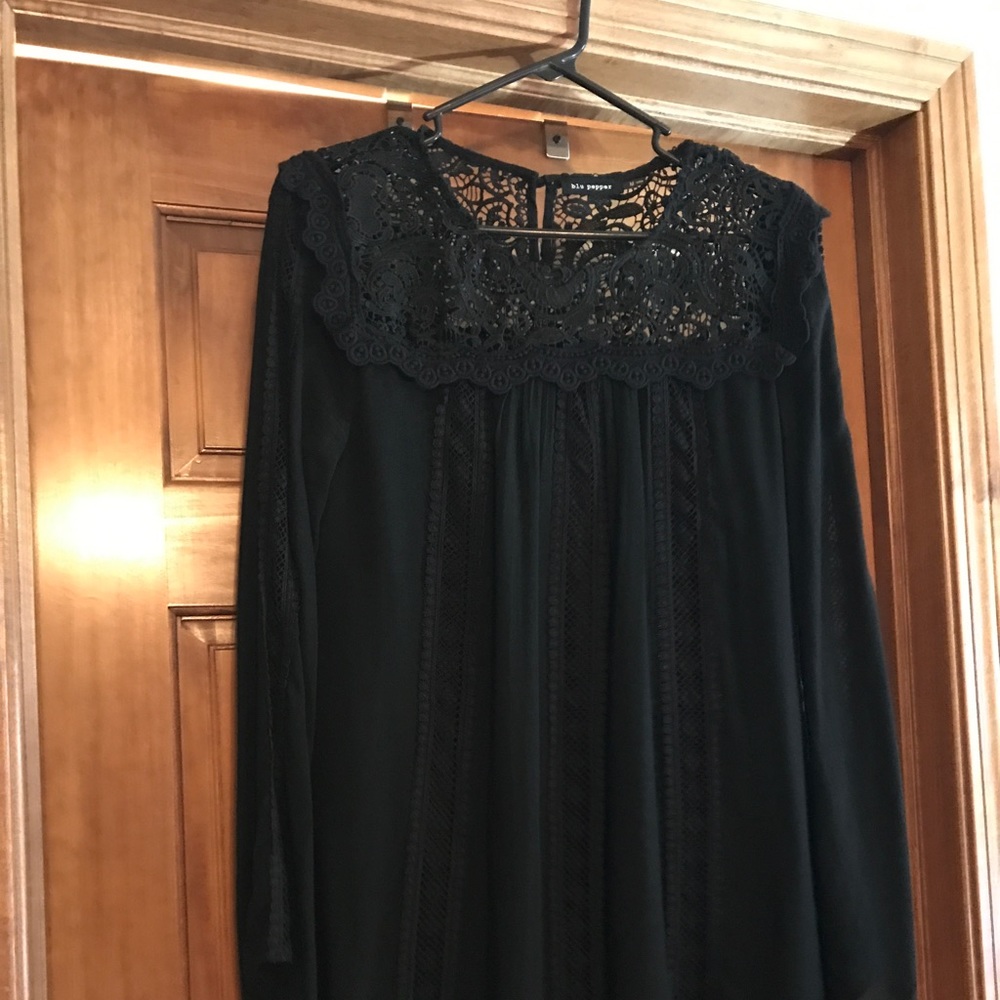 Like New Black Crochet Dress