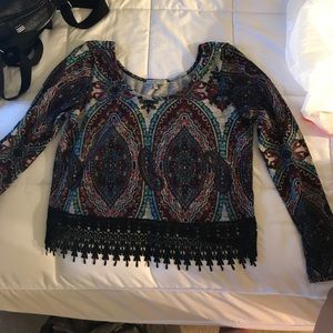 Long sleeve w/fringe