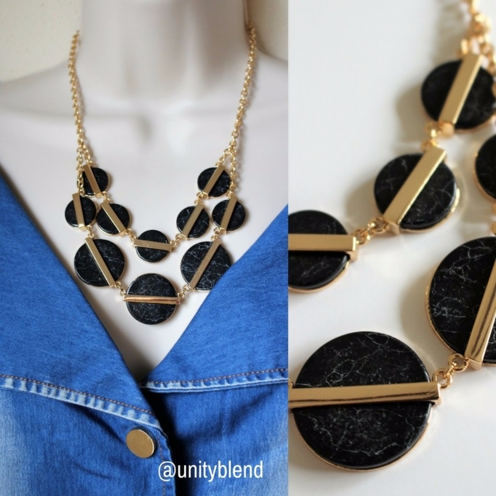 Marbled Disc Necklace by Ella for Joyus