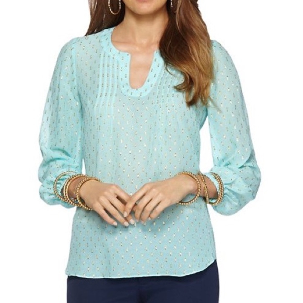 Lilly Pulitzer Colby Top Shorely Blue