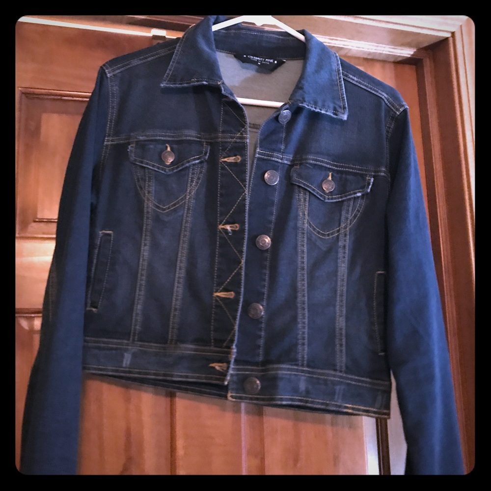 Like New Dark Denim Crop Jacket