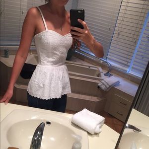 White Lilly Pulitzer Peplum Top