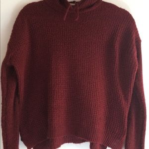 burgundy sweater
