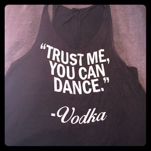 Black Triumph Vodka Tank Like New