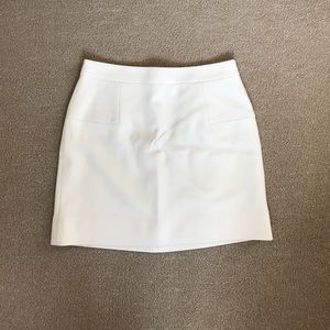 J. Crew White Wool Skirt