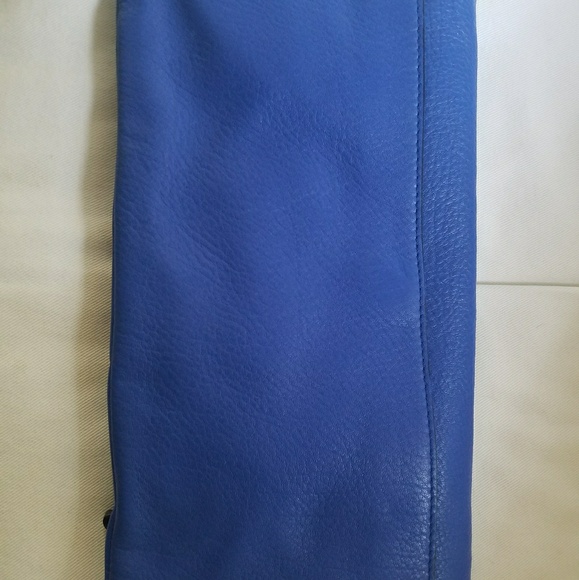 DVF Blue and Gingham leather clutch/pochette - Picture 2 of 5