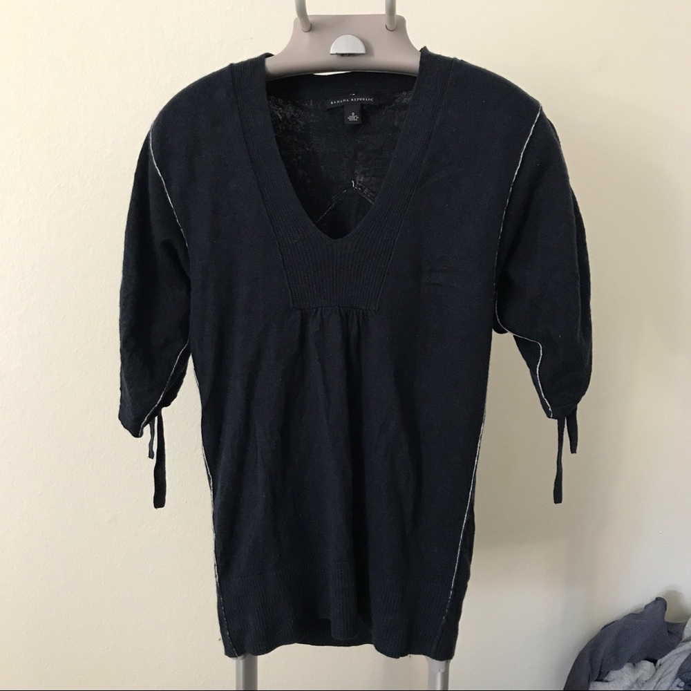 Banana Republic Navy Blue knit top