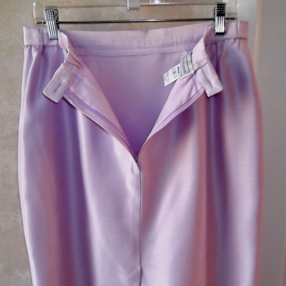 McClintock 3pc Lavender Linen Satin Skirt Suit 16 - Picture 7 of 8