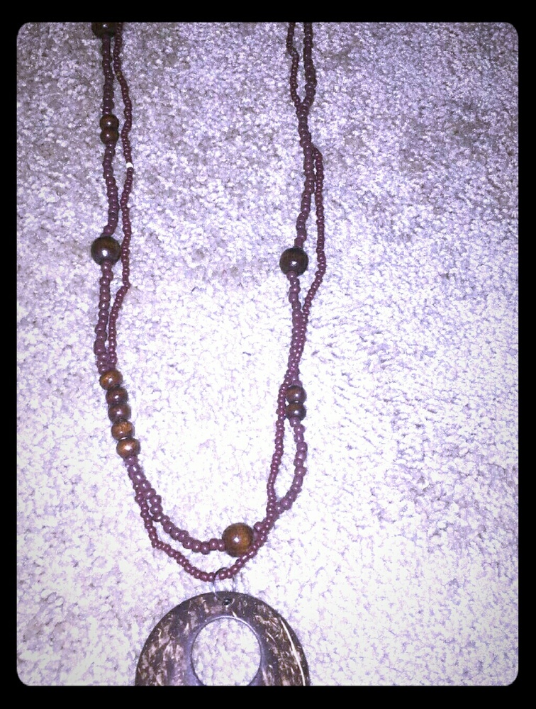 Vintage African Brown Beaded necklace