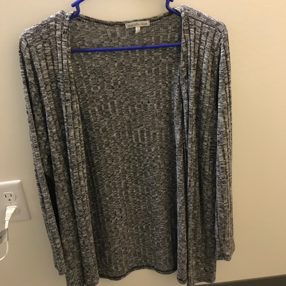 charlotte russe light grey cardigan