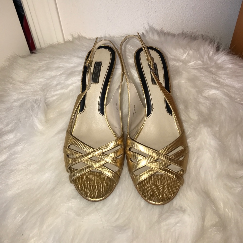 Golden Zara Sandals in size 39!