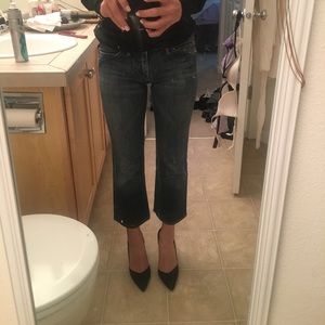 7 For All Mankind Straight Leg Crop Jean