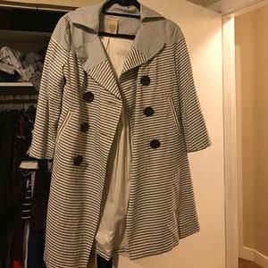 Stripped 3/4 sleeve jacket