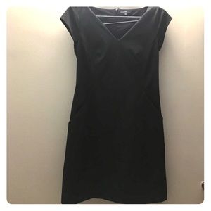 Grey pinstripes gap dress