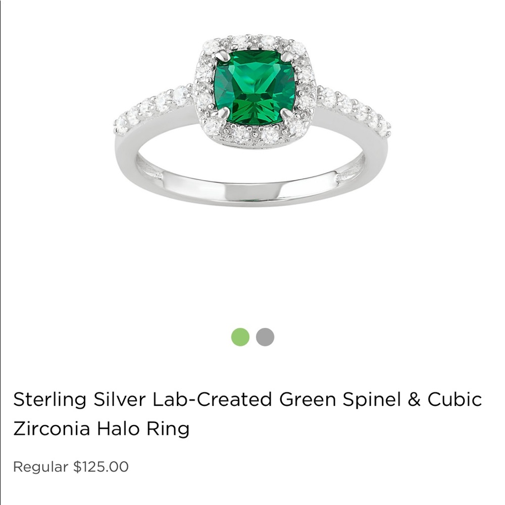 Lab Created Emerald Ring size 7