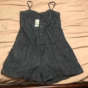 New with tags Denim Romper size Large