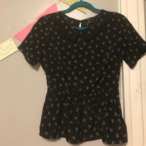 Black and White Sailor Top!