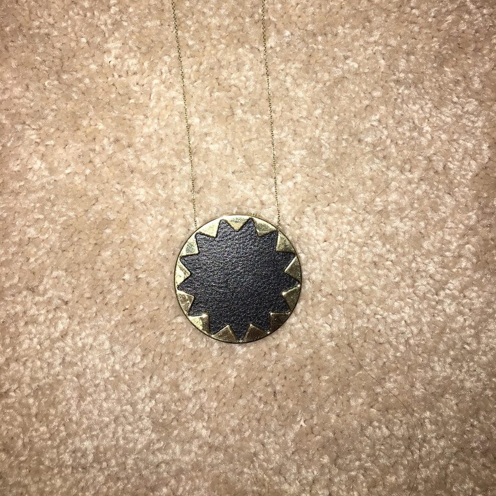 long black house of harlow necklace sunburst