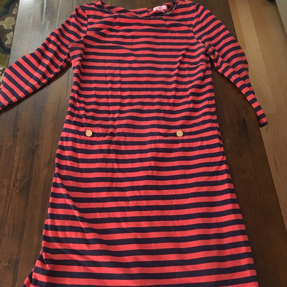 Lilly Pulitzer long sleeve cotton striped dress
