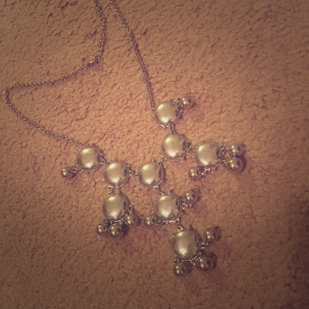 Silver bubble necklace