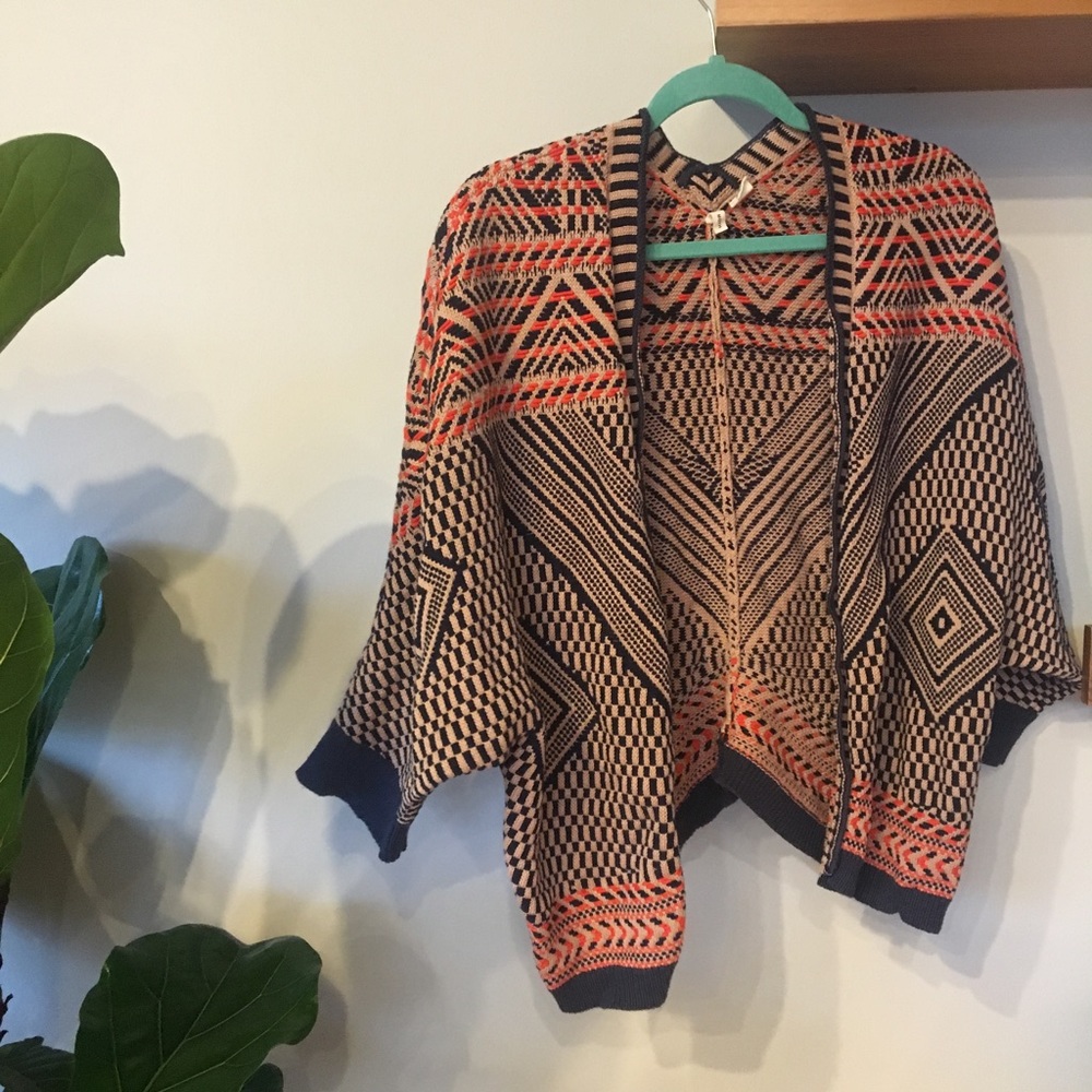 Anthropologie Open Poncho Sweater