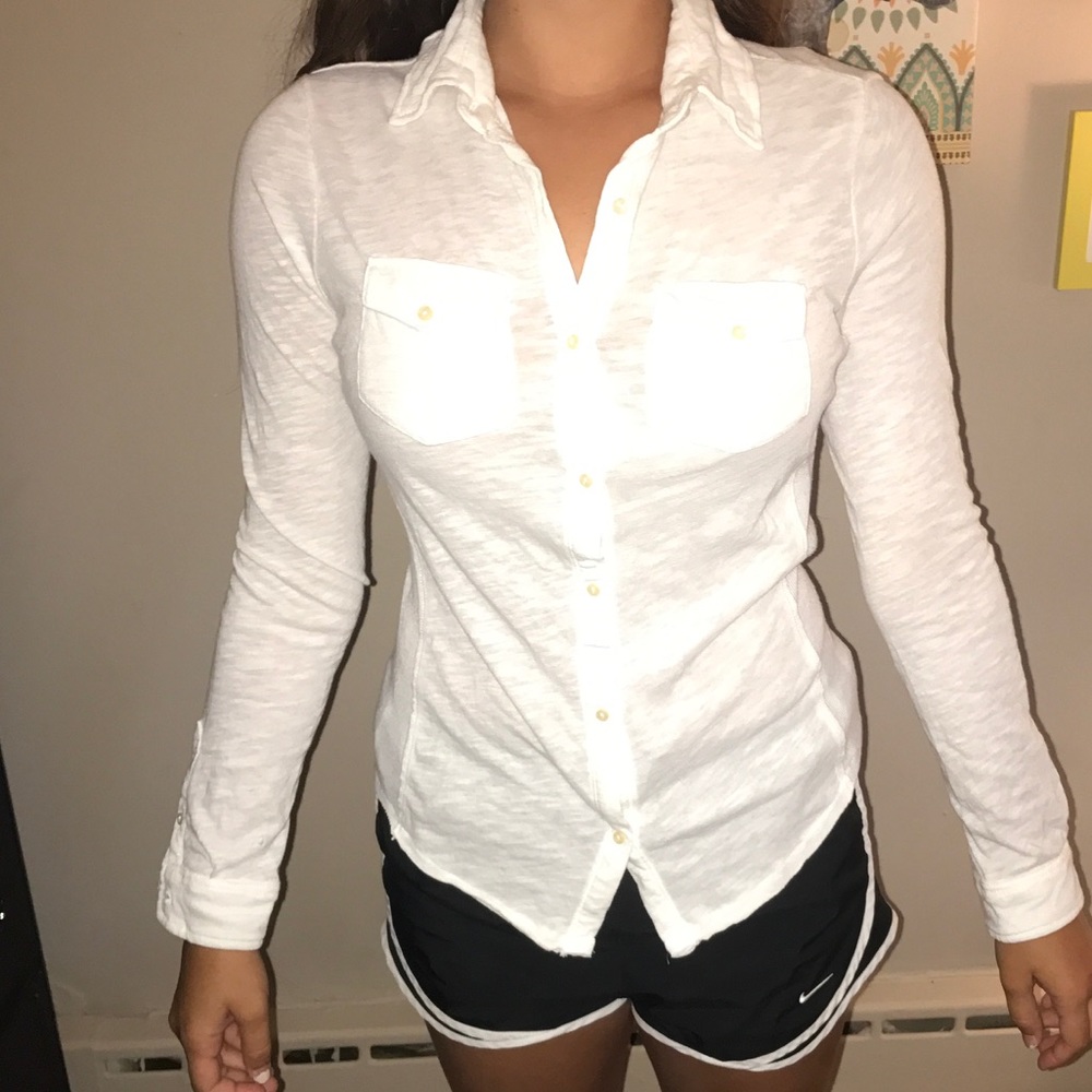 Aeropostale white button up