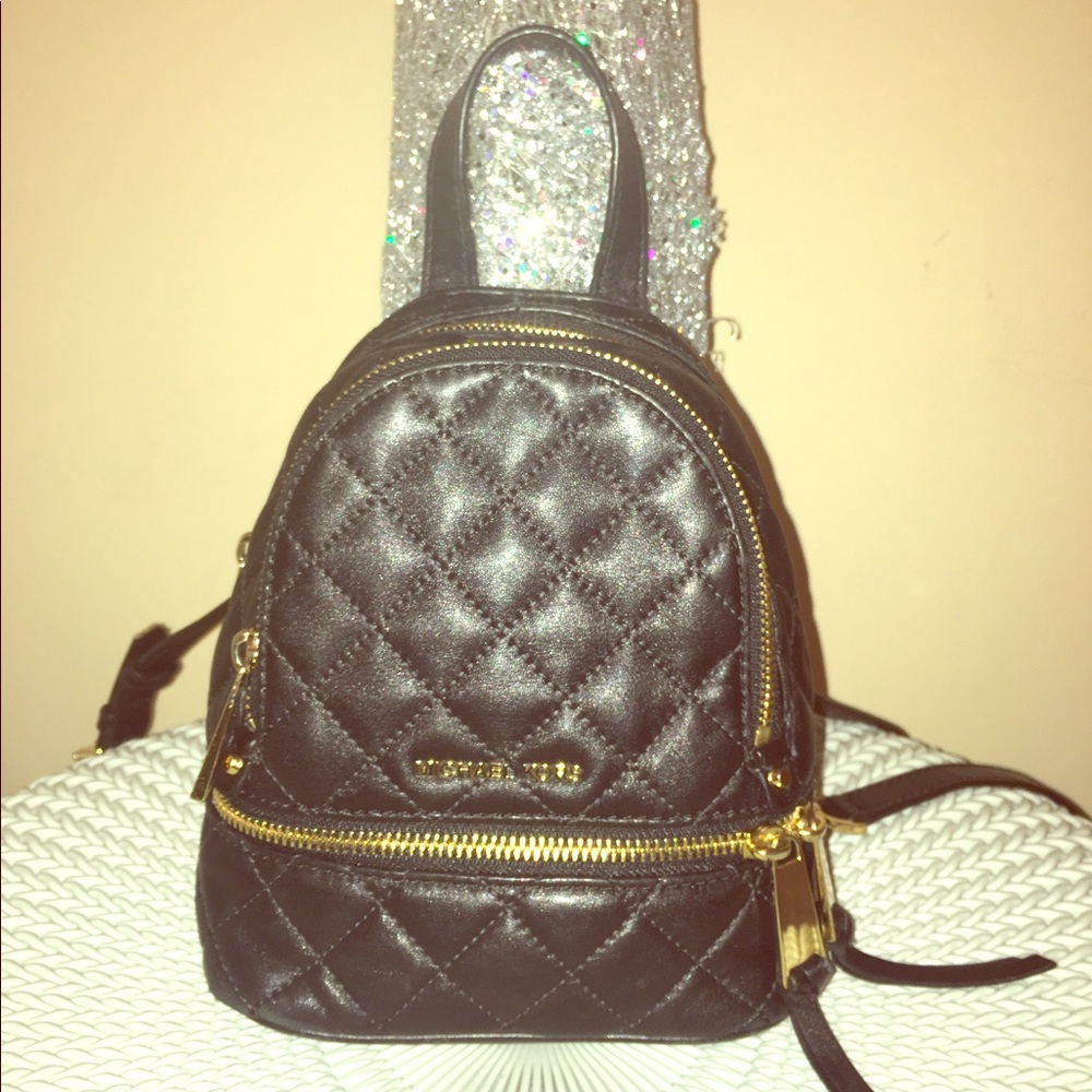 MICHAEL KORS Quilted Rhea Zip Mini Backpack