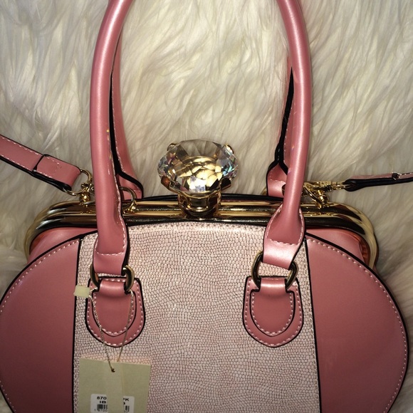 BARBIE💗PINK PURSE HANDBAG SHOULDER BAG FX.LEATHER - Picture 5 of 7
