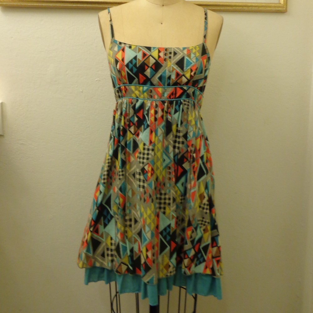 American Rag Cie Geometric Print Strap Dress