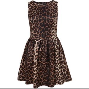 Topshop Animal Print Skater Dress (size 0)
