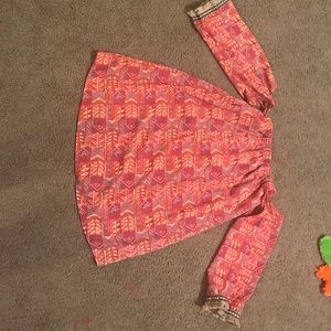 Cold shoulder strapless Aztec dress !!