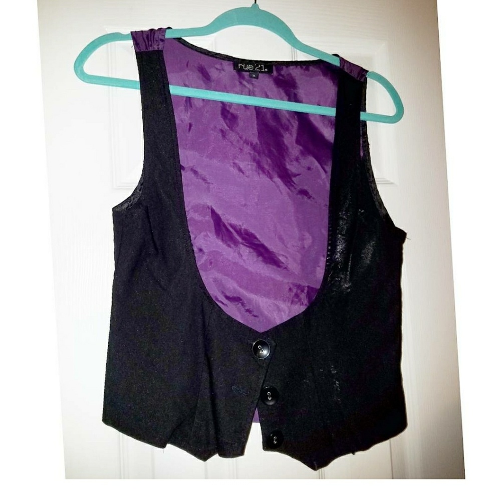 Black and Purple Vest
