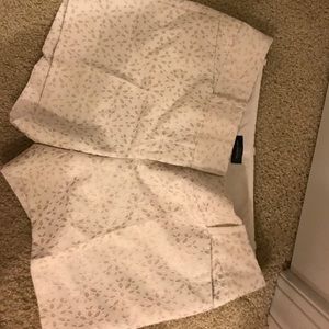 The limited white and tan shorts- NWOT