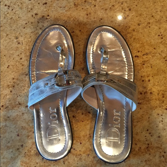 Dior Authentic Silver Sandals - Picture 2 of 5
