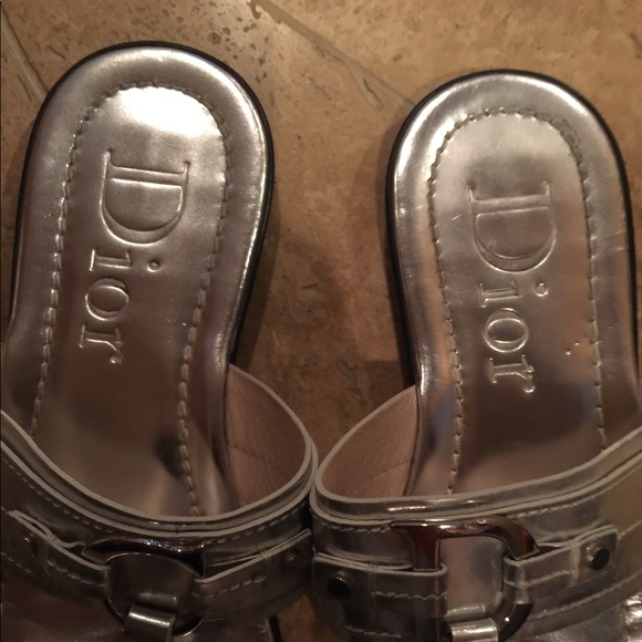 Dior Authentic Silver Sandals - Picture 3 of 5